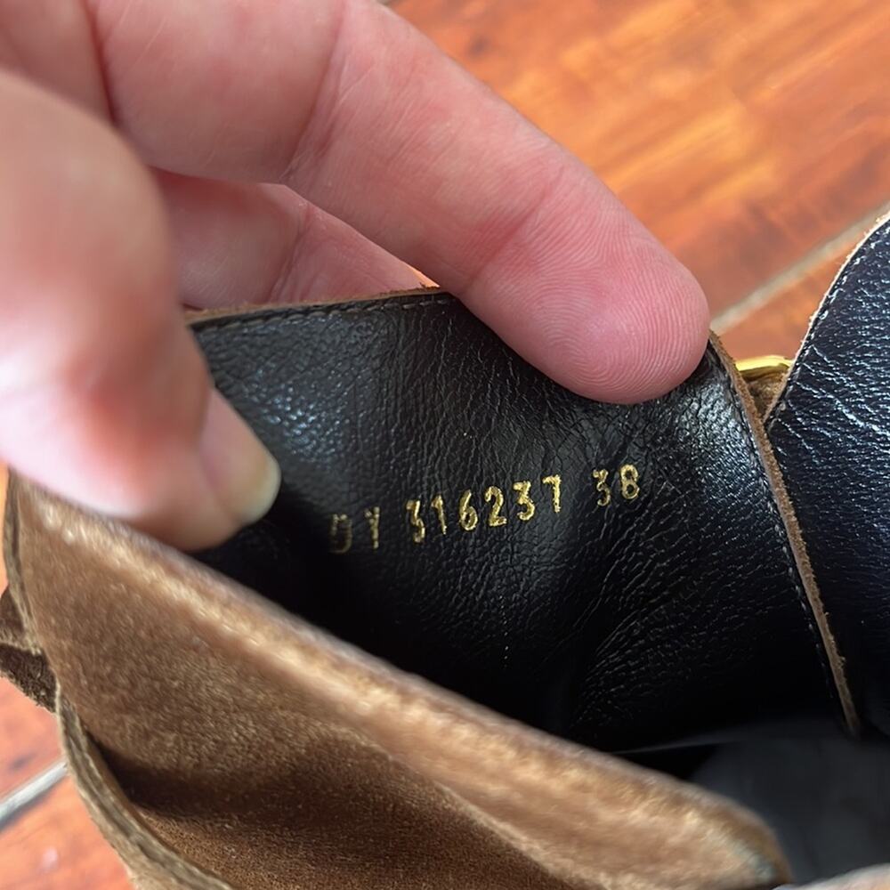 Saint Laurent Paris Blake Jodhpur brown suede ankle boho western cowgirl Boots - Picture 13 of 14